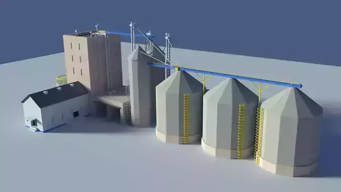 Low Poly Cartoony Feed Plant Low-poly 3D model