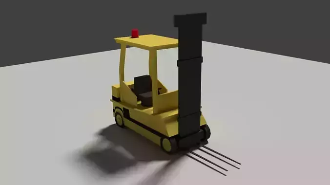 Low Poly Cartoony Forklift