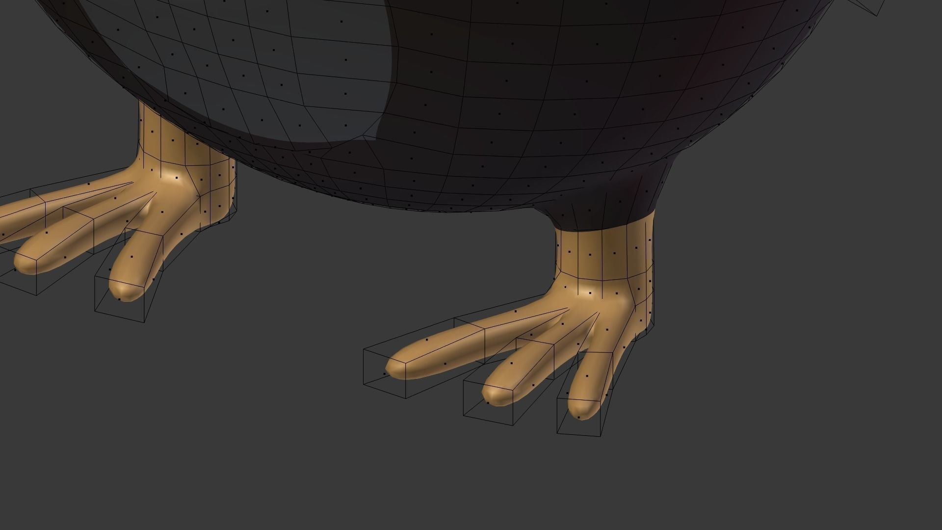 Cartoon owl Low-poly 3D model_6