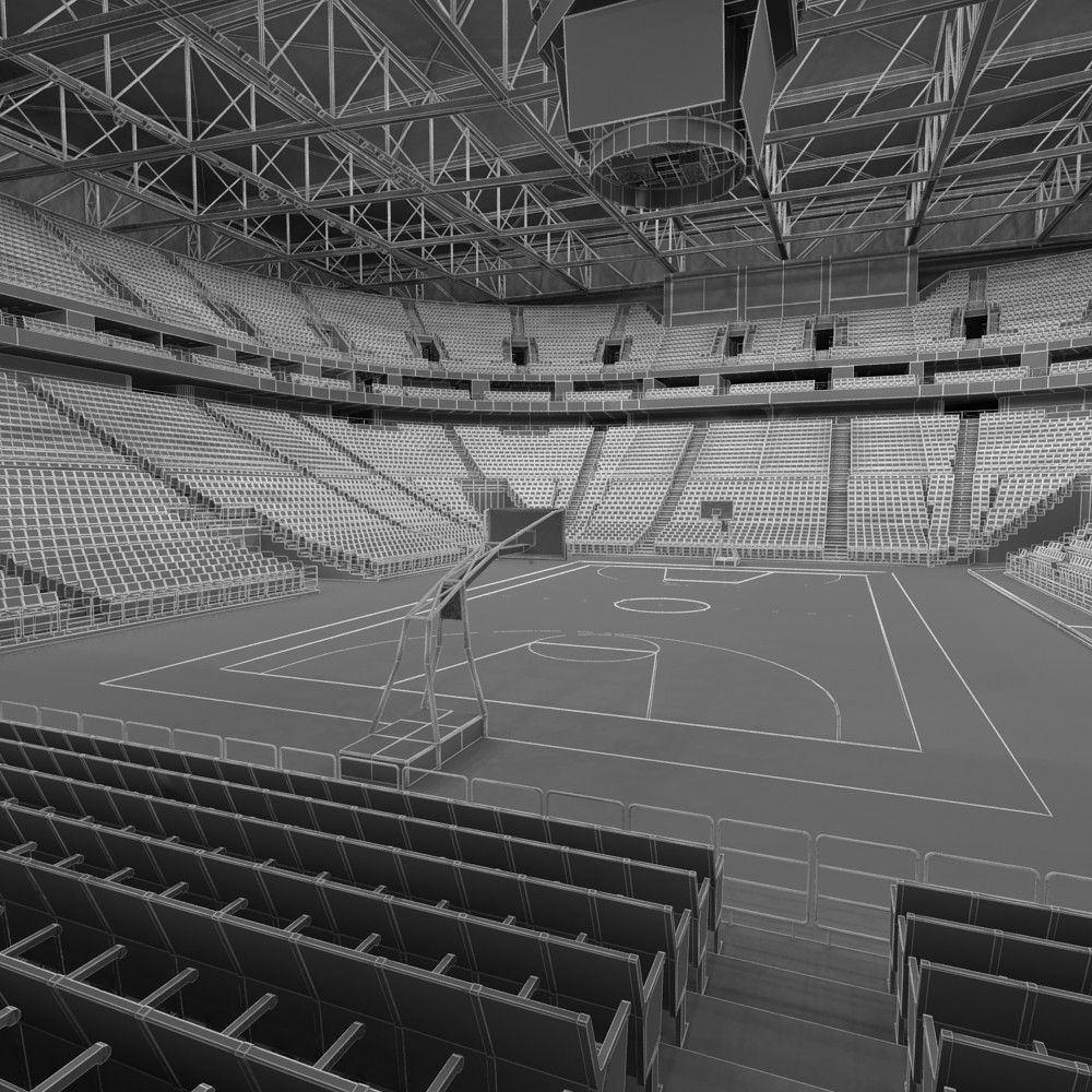 Basketball Arena 3D model_12
