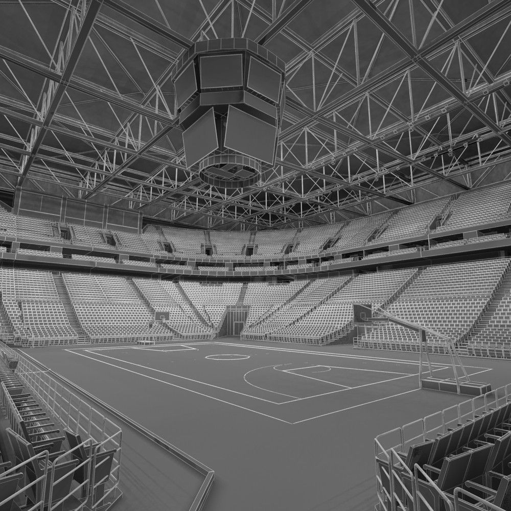 Basketball Arena 3D model_13