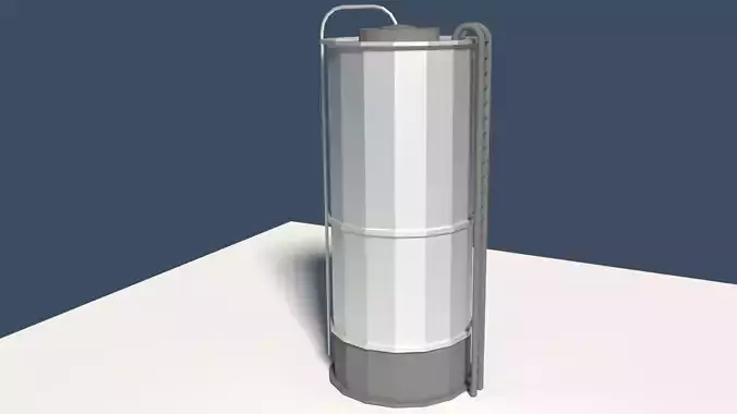 Low Poly Cartoony Silo Model