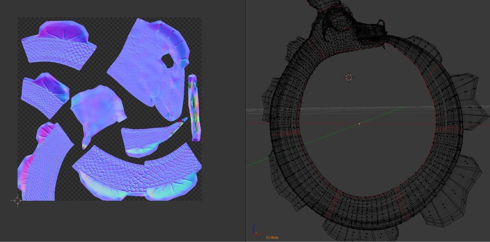 Ouroboros dragon head Low-poly 3D model_21