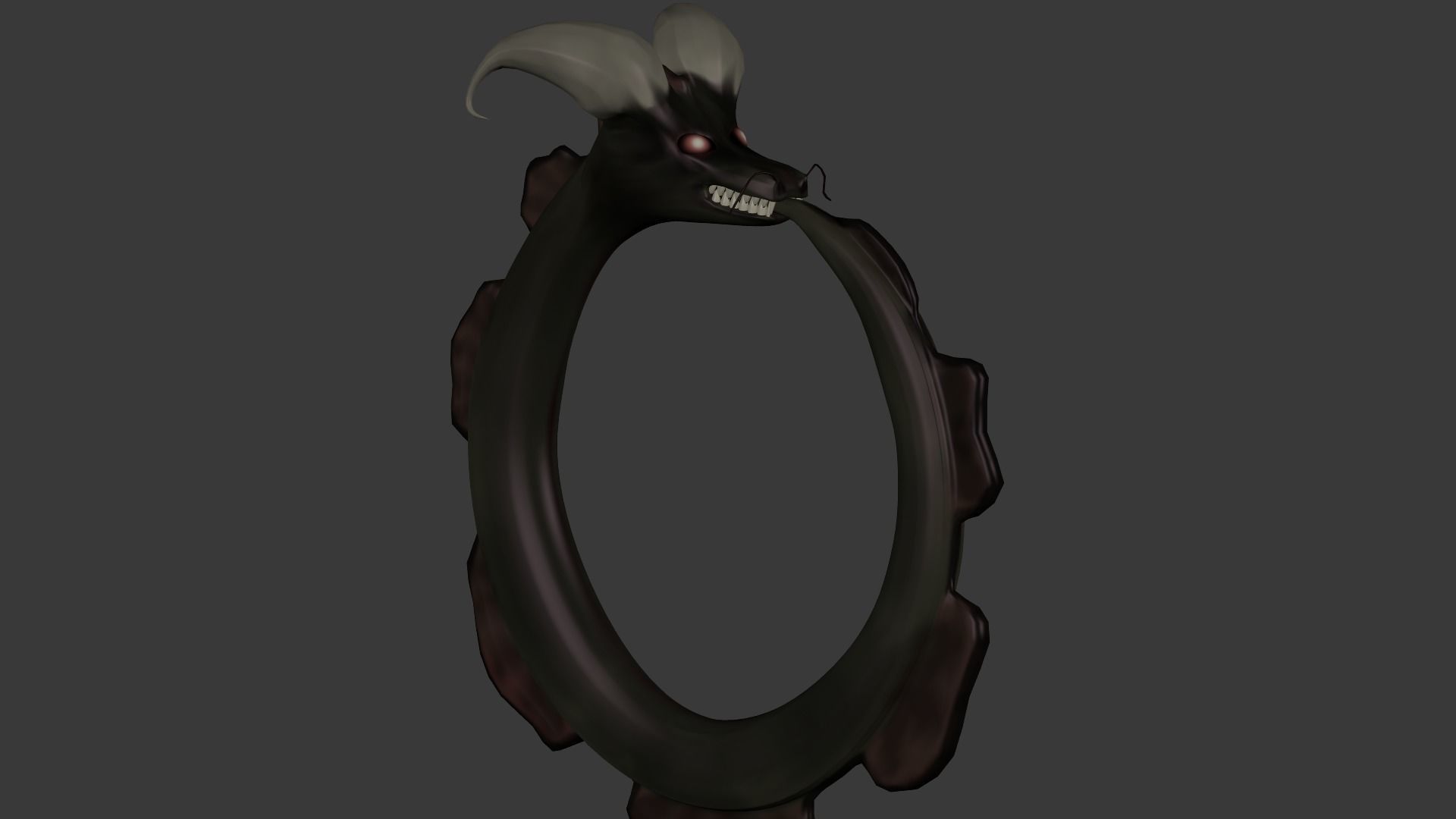 Ouroboros dragon head Low-poly 3D model_20