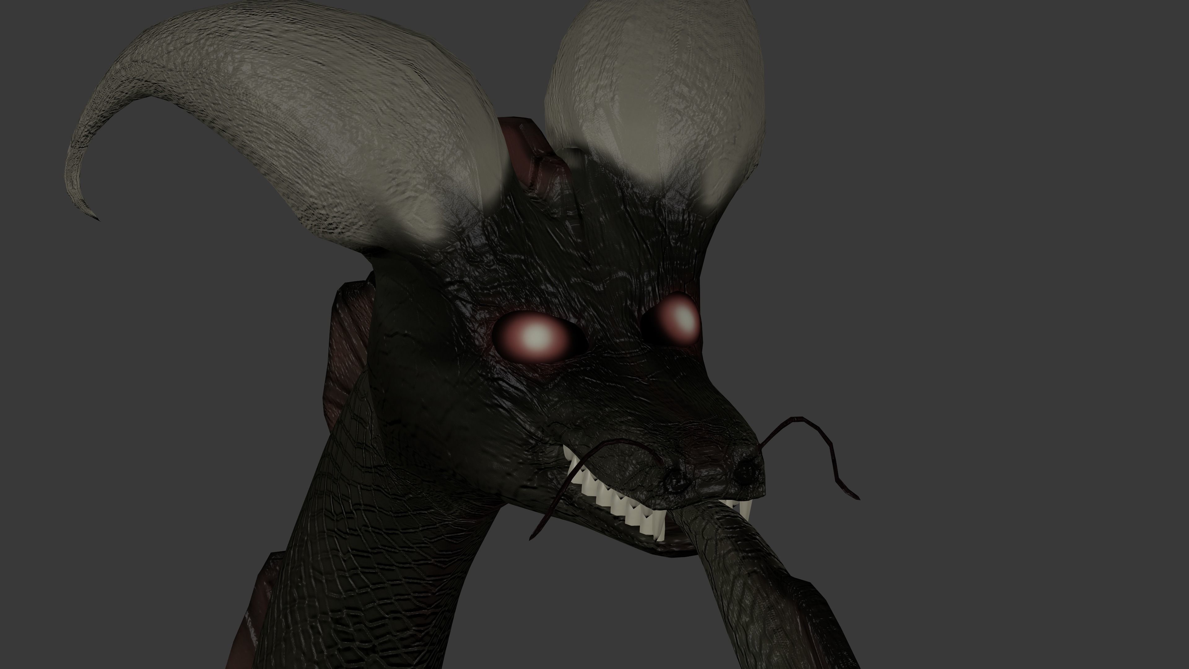 Ouroboros dragon head Low-poly 3D model_11