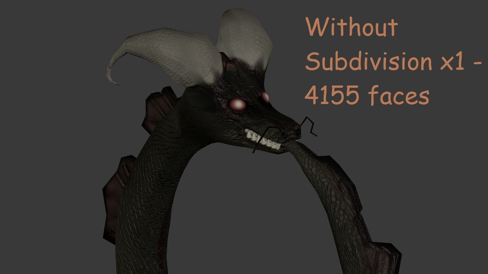 Ouroboros dragon head Low-poly 3D model_10