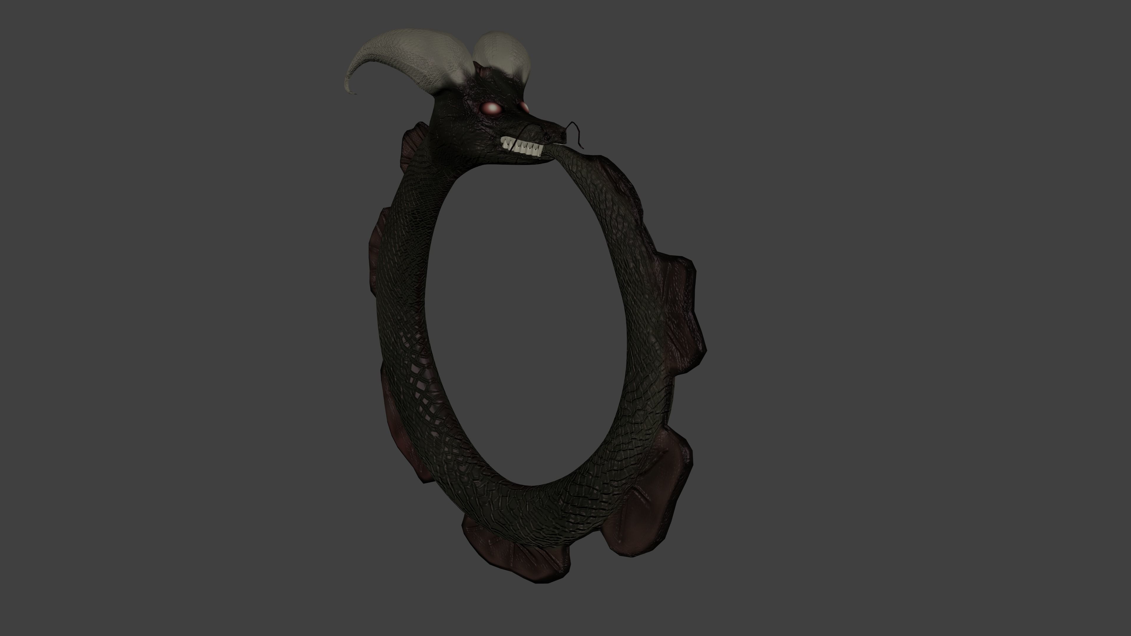 Ouroboros dragon head Low-poly 3D model_18