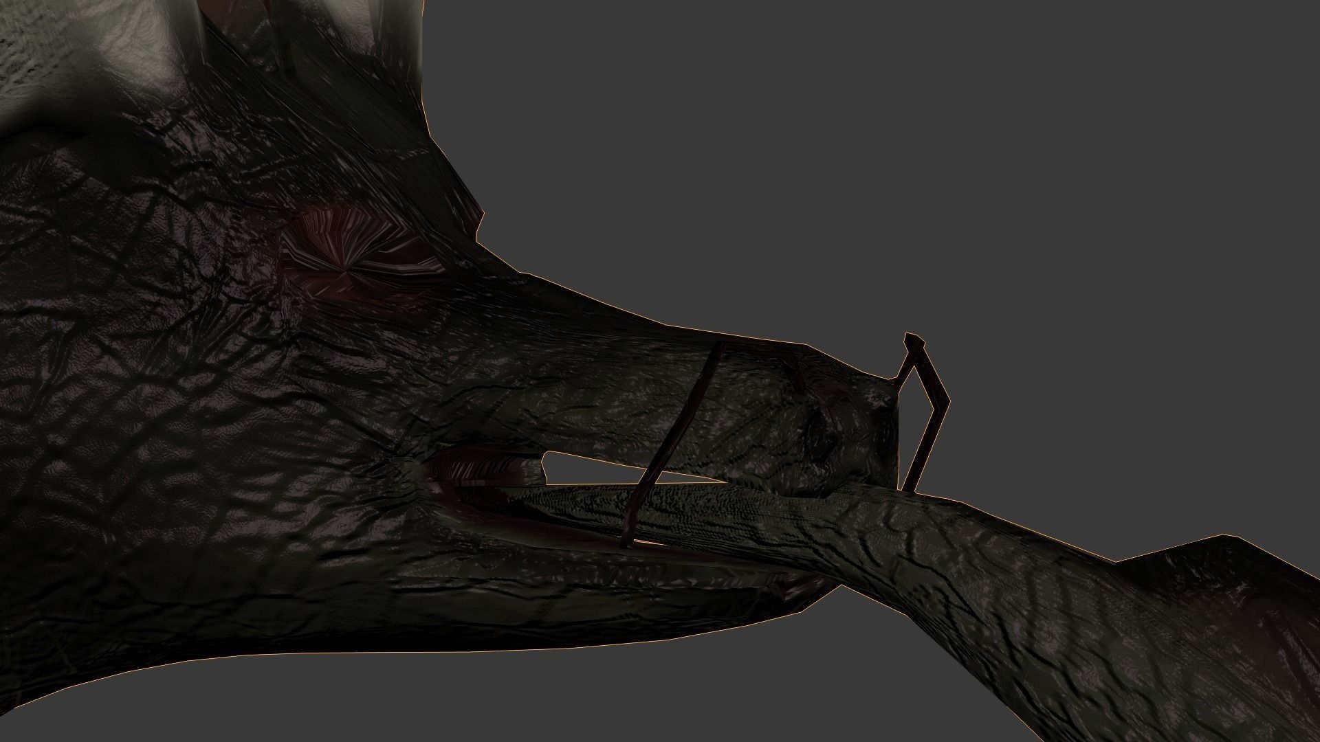 Ouroboros dragon head Low-poly 3D model_16