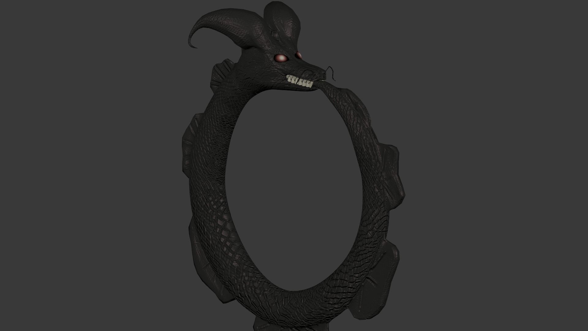 Ouroboros dragon head Low-poly 3D model_19