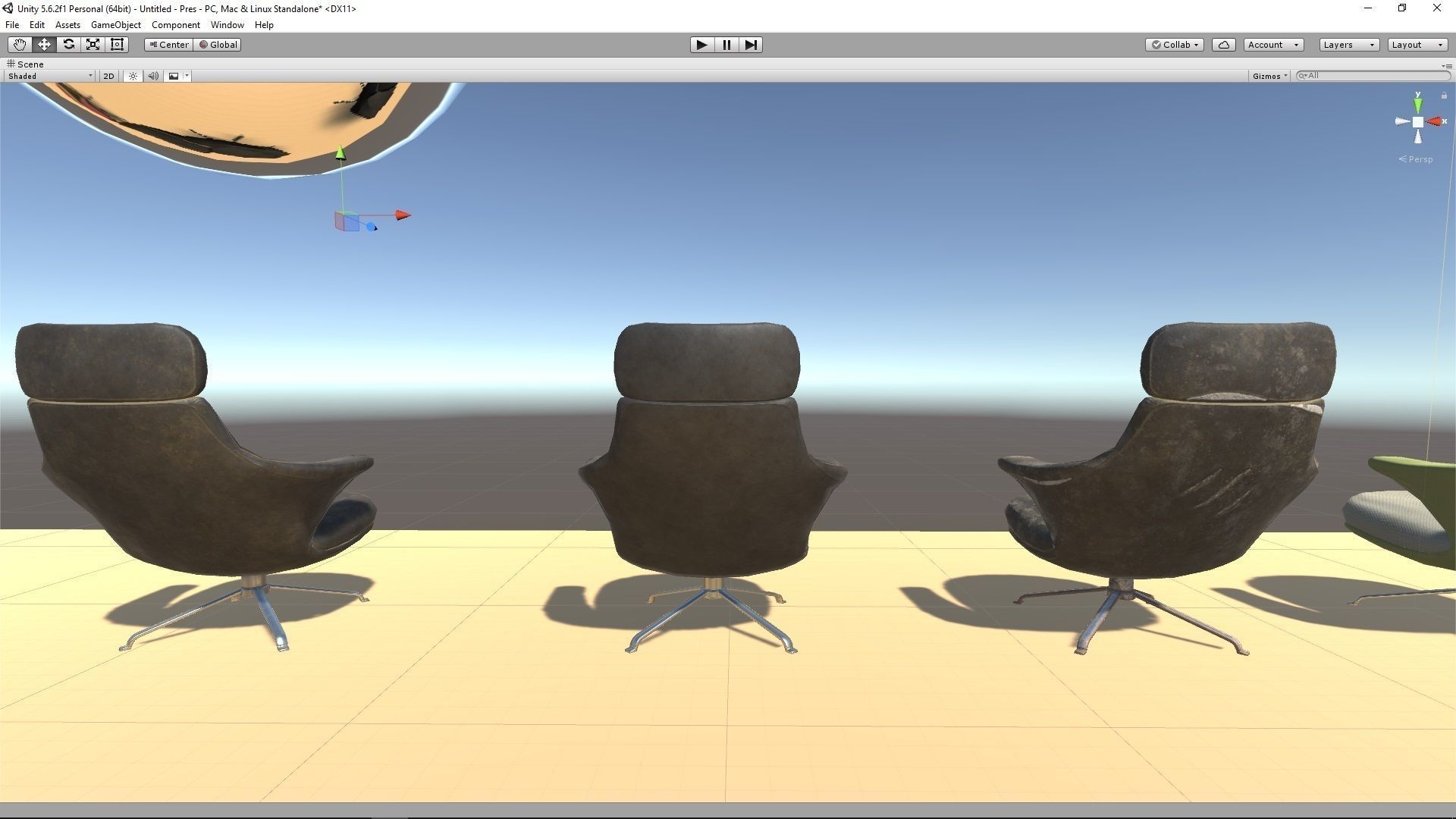 Armchair 1 0 Low-poly 3D model_6