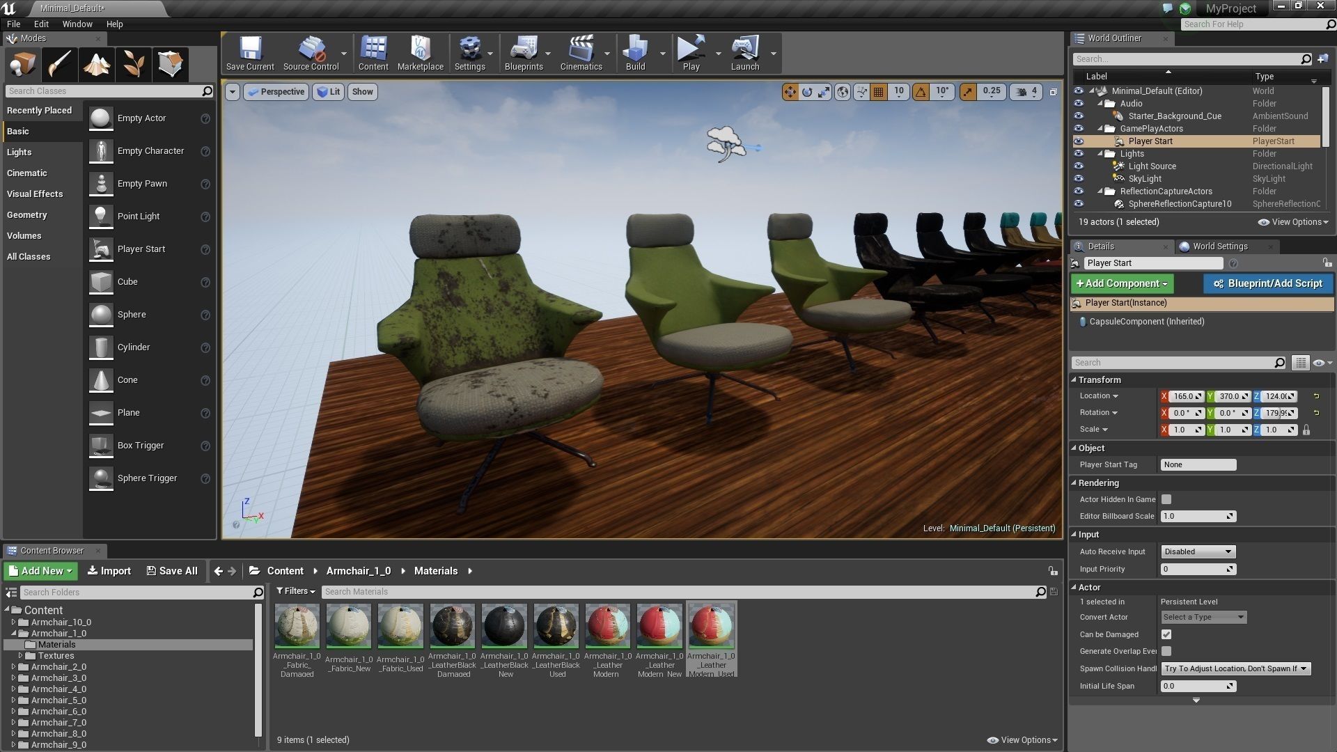 Armchair 1 0 Low-poly 3D model_13
