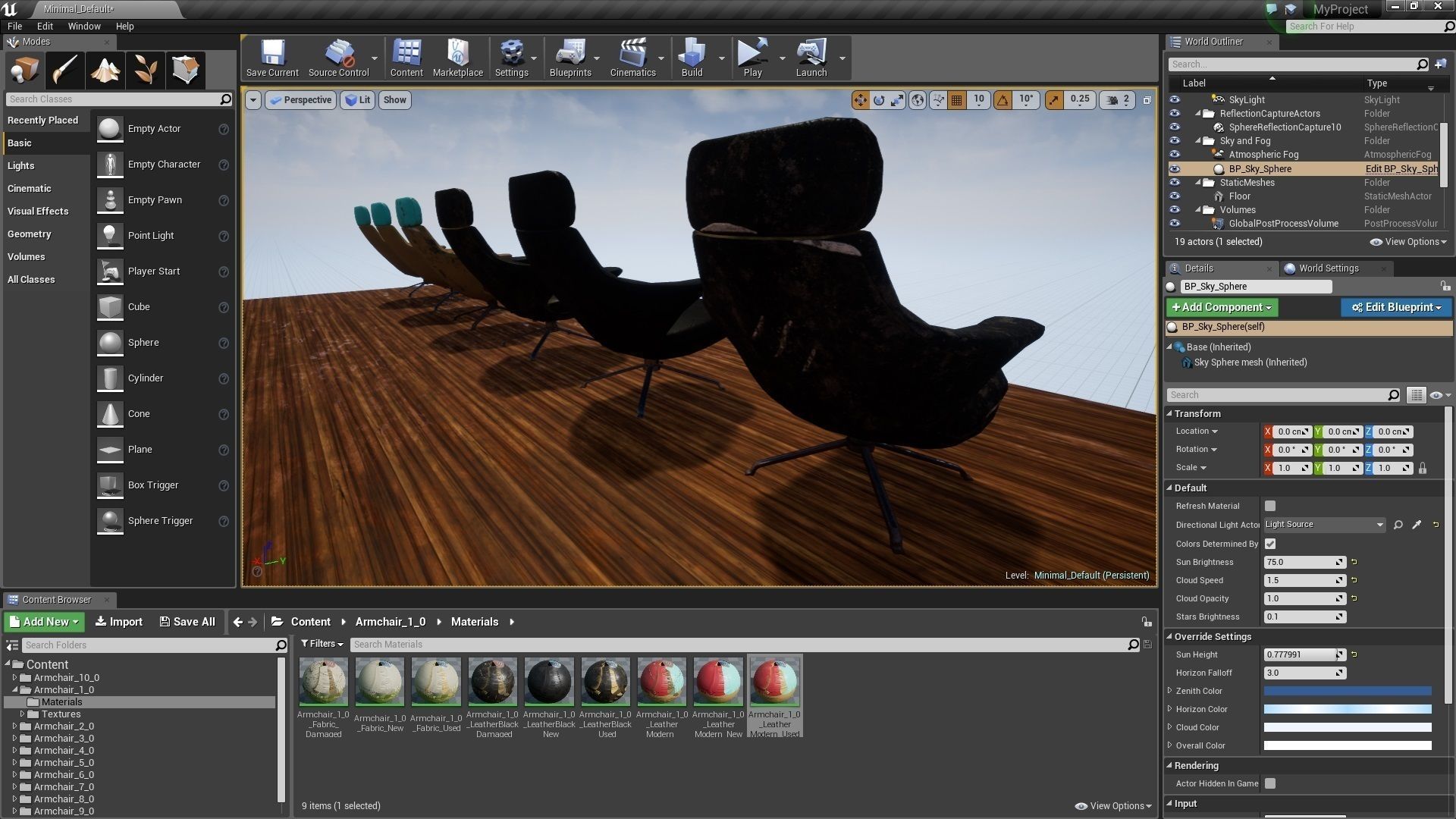 Armchair 1 0 Low-poly 3D model_9