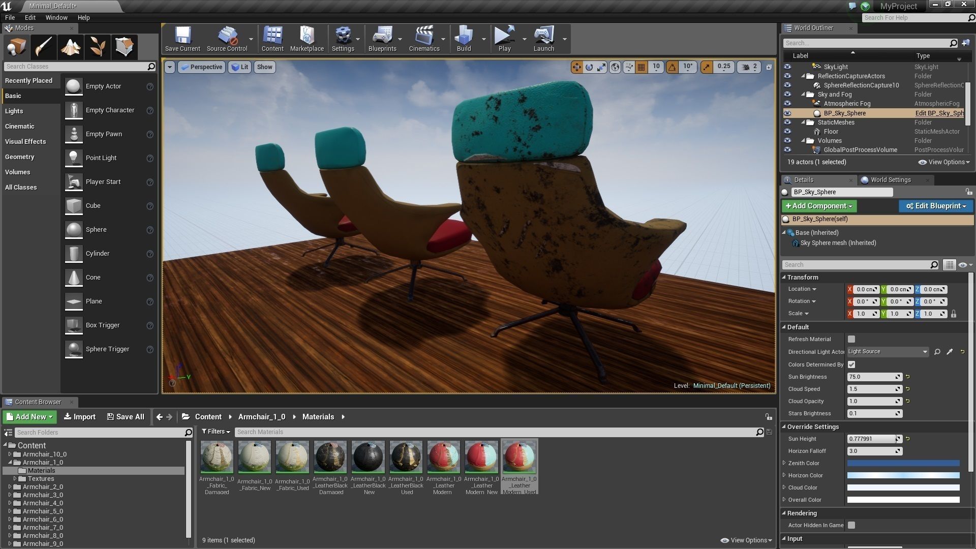 Armchair 1 0 Low-poly 3D model_10