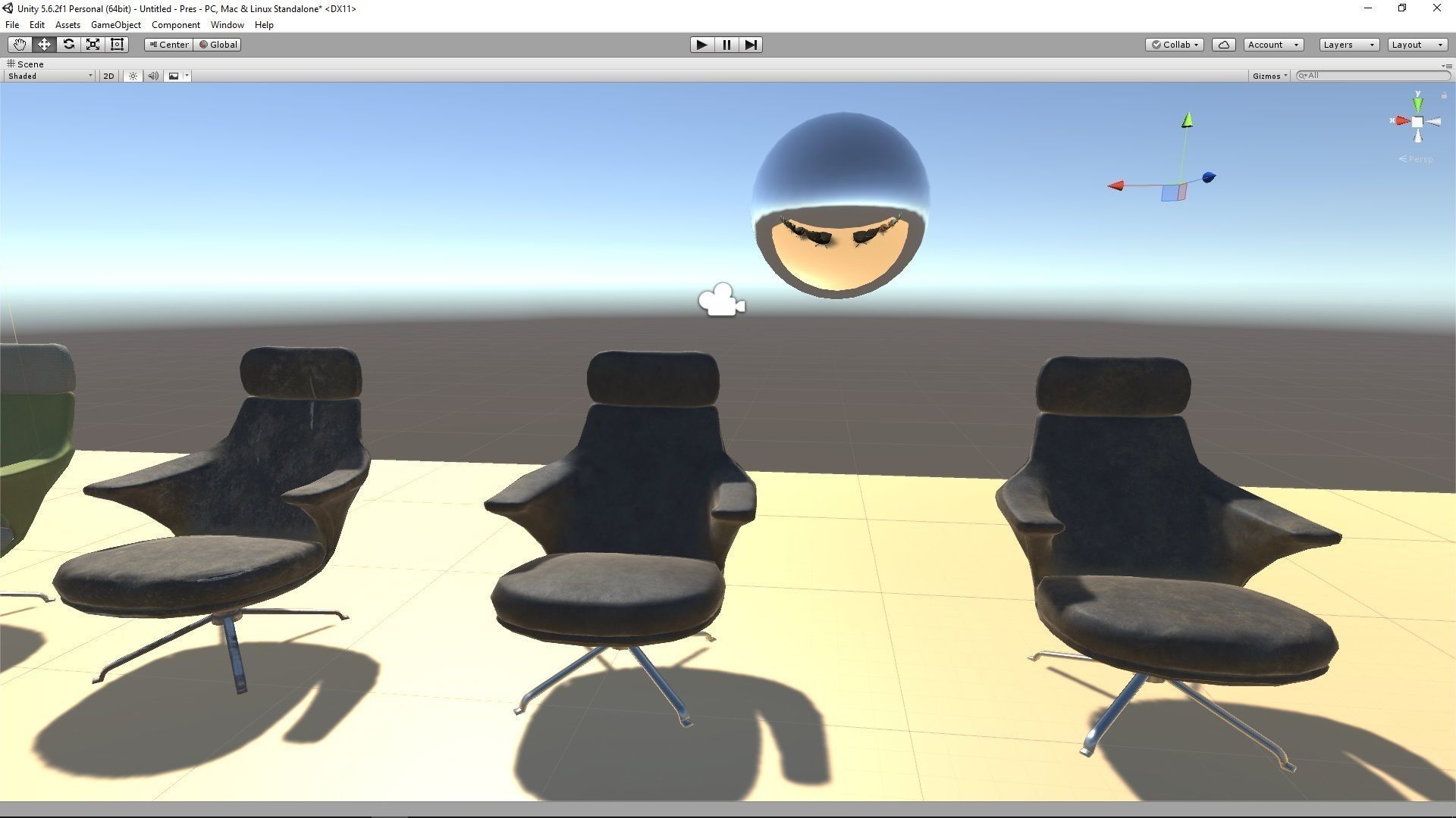 Armchair 1 0 Low-poly 3D model_4