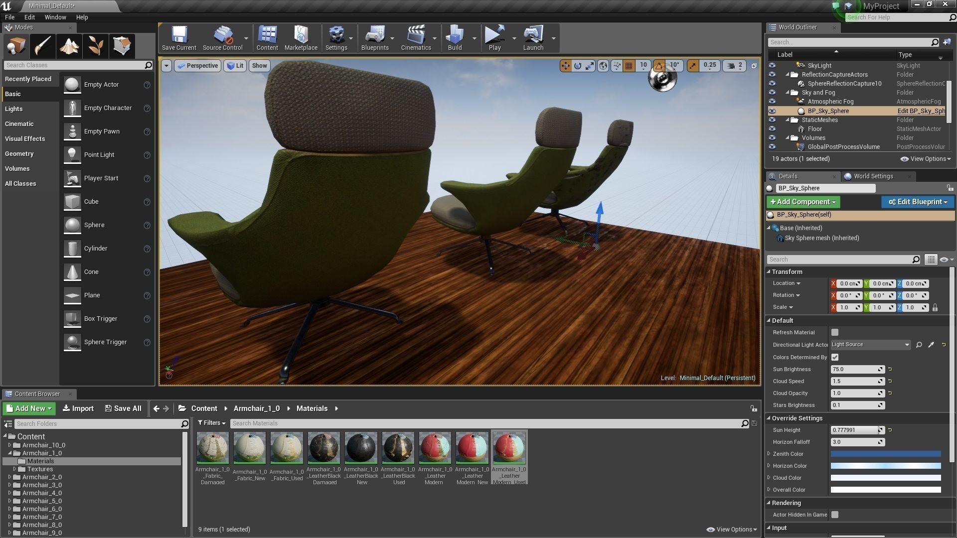 Armchair 1 0 Low-poly 3D model_11