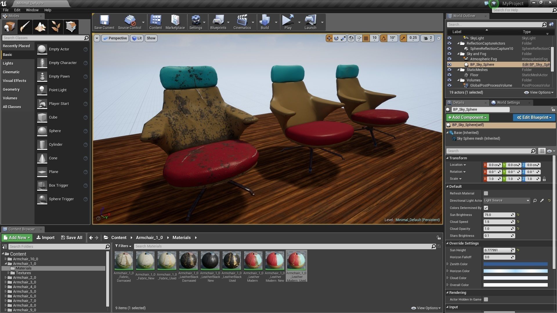 Armchair 1 0 Low-poly 3D model_8