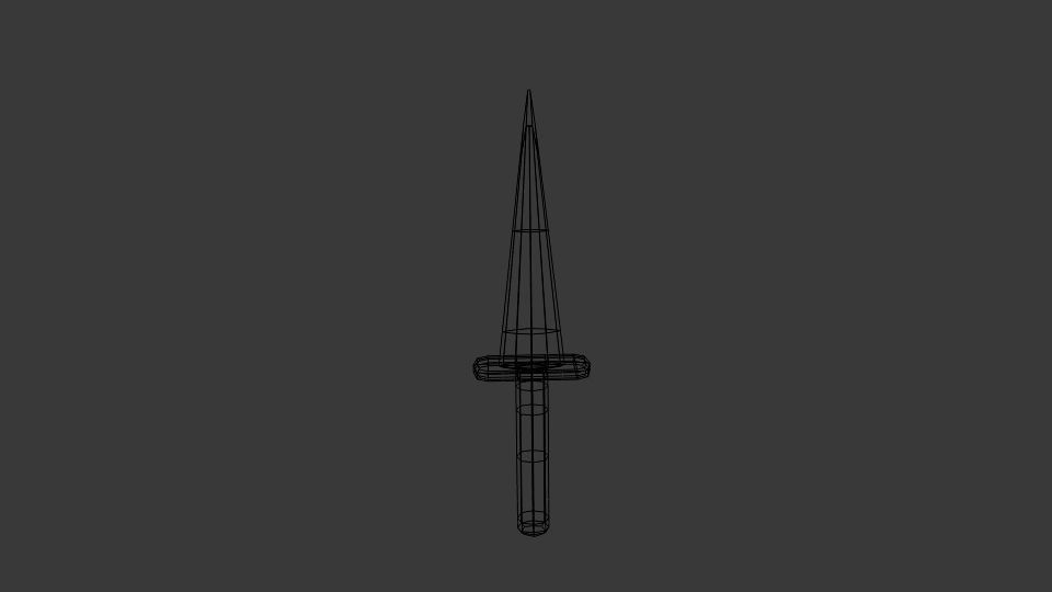 Low Poly Knife 6 sword Free low-poly 3D model_4