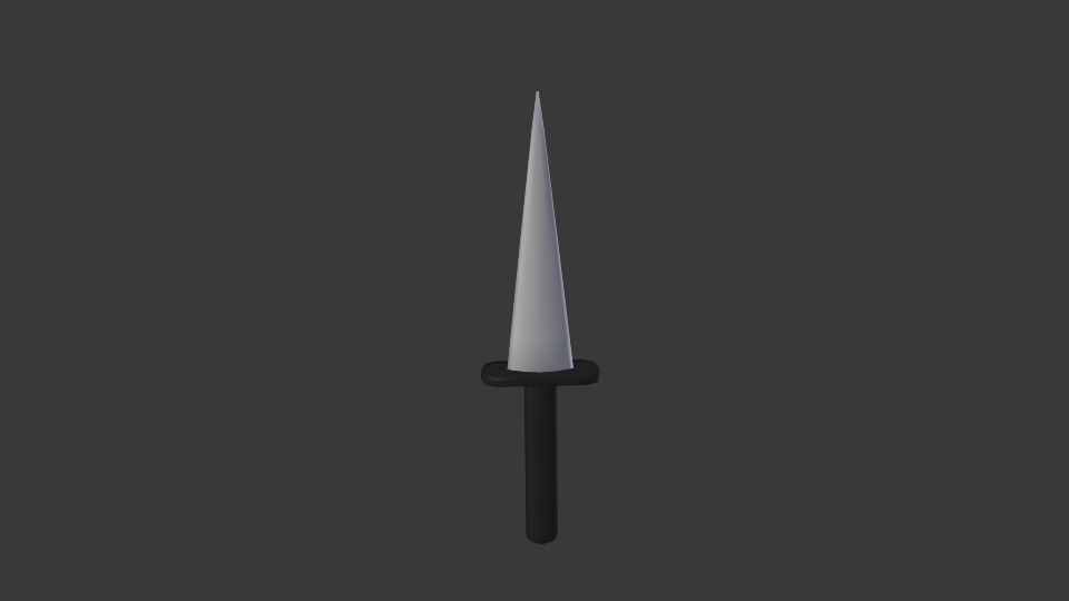 Low Poly Knife 6 sword Free low-poly 3D model_2
