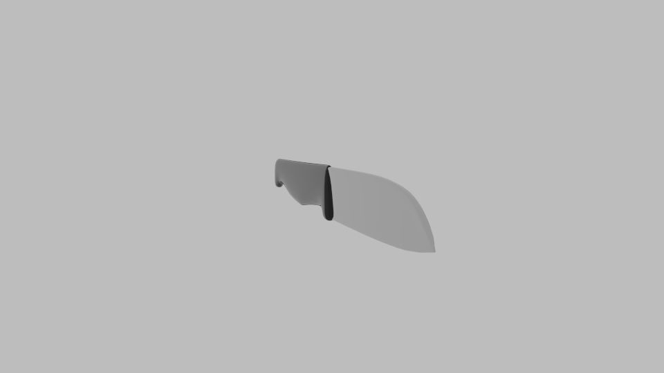 Low Poly Knife Free low-poly 3D model_1