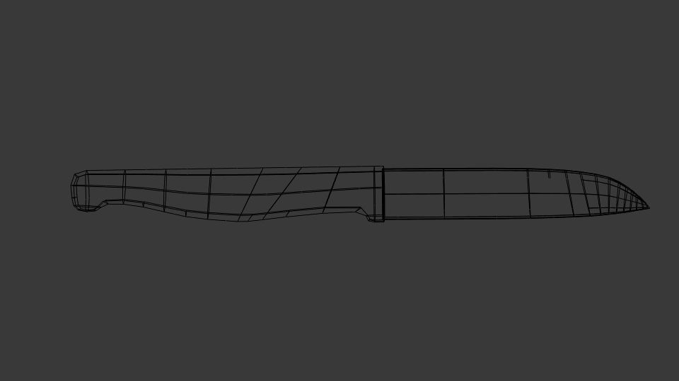 Low Poly Knife Free low-poly 3D model_4