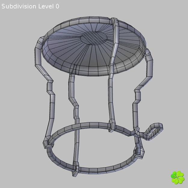 Champagne bottle low poly Low-poly 3D model_37