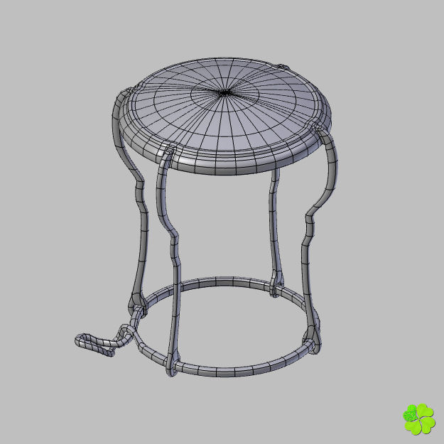 Champagne bottle low poly Low-poly 3D model_32