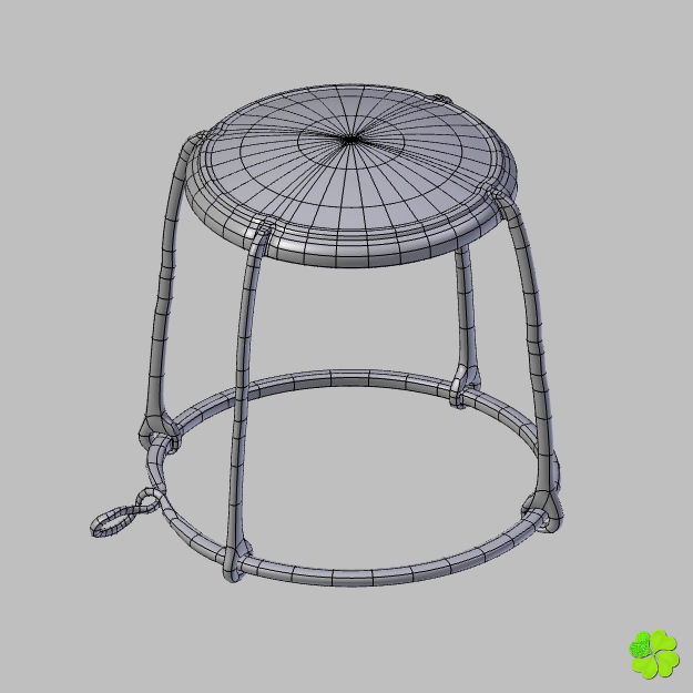 Champagne bottle low poly Low-poly 3D model_30