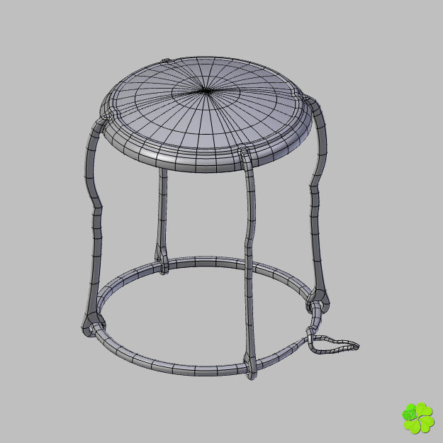 Champagne bottle low poly Low-poly 3D model_34