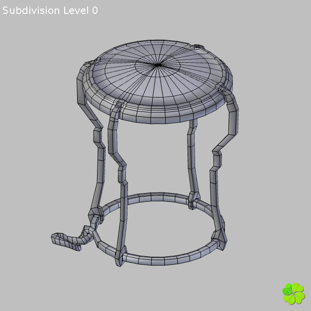 Champagne bottle low poly Low-poly 3D model_33