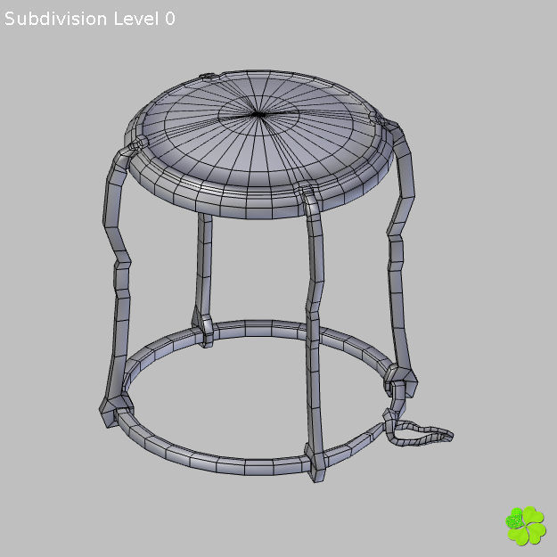 Champagne bottle low poly Low-poly 3D model_35