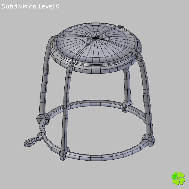 Champagne bottle low poly Low-poly 3D model_31