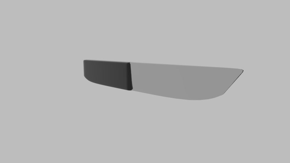 Low Poly Knife 2 Free low-poly 3D model_2