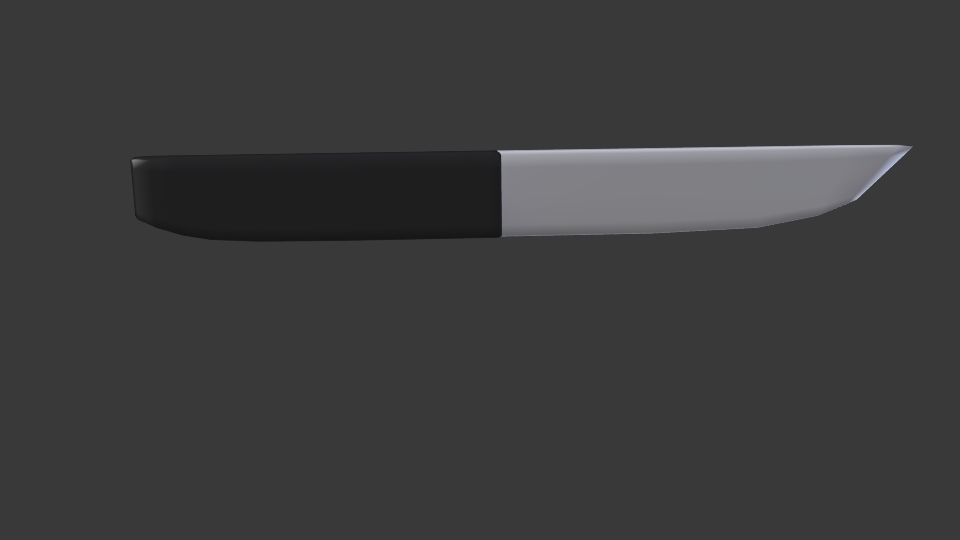Low Poly Knife 2 Free low-poly 3D model_3