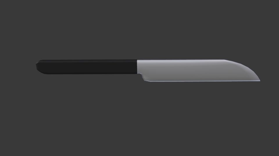 Low Poly Knife 4 Free low-poly 3D model_4