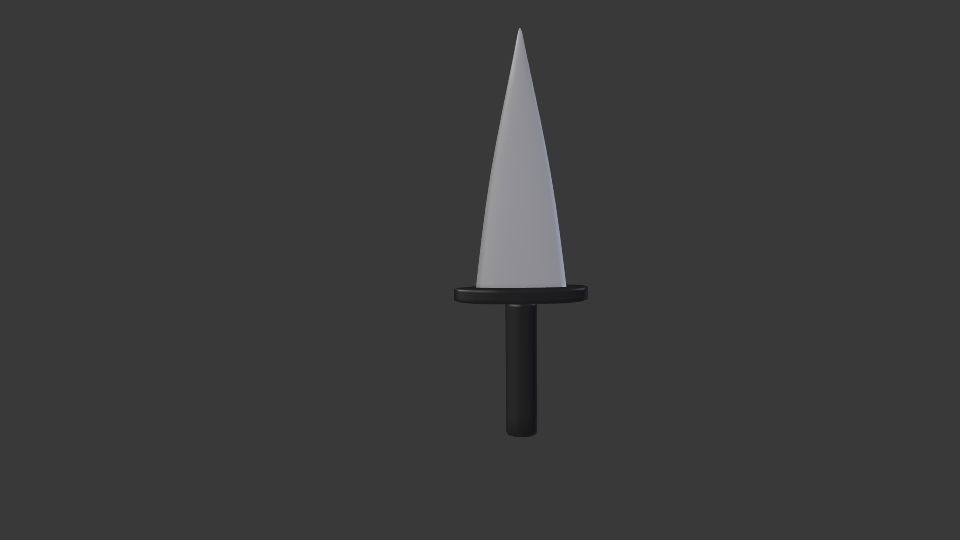 Low Poly Knife 5 sword Free low-poly 3D model_4