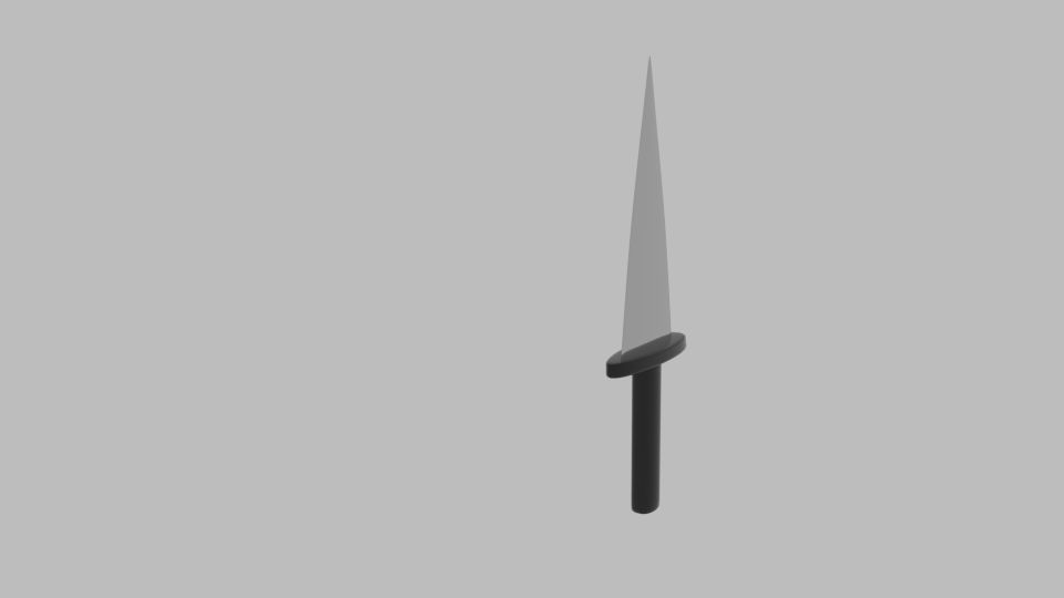 Low Poly Knife 5 sword Free low-poly 3D model_2
