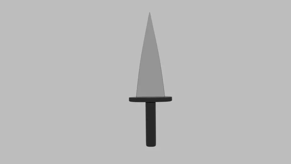 Low Poly Knife 5 sword Free low-poly 3D model_0