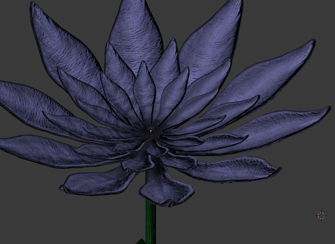 Purple flower 3D model_1