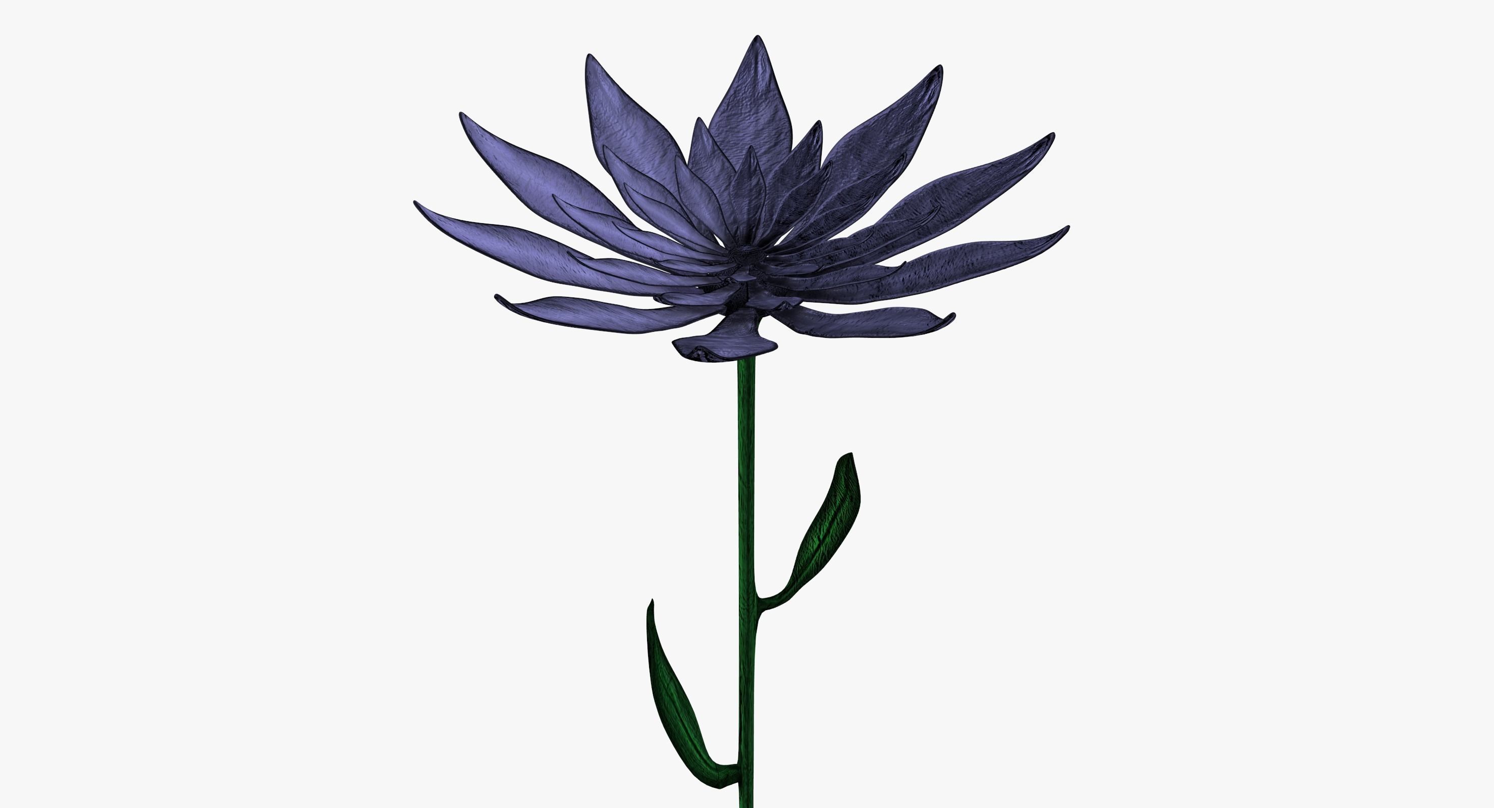 Purple flower 3D model_0