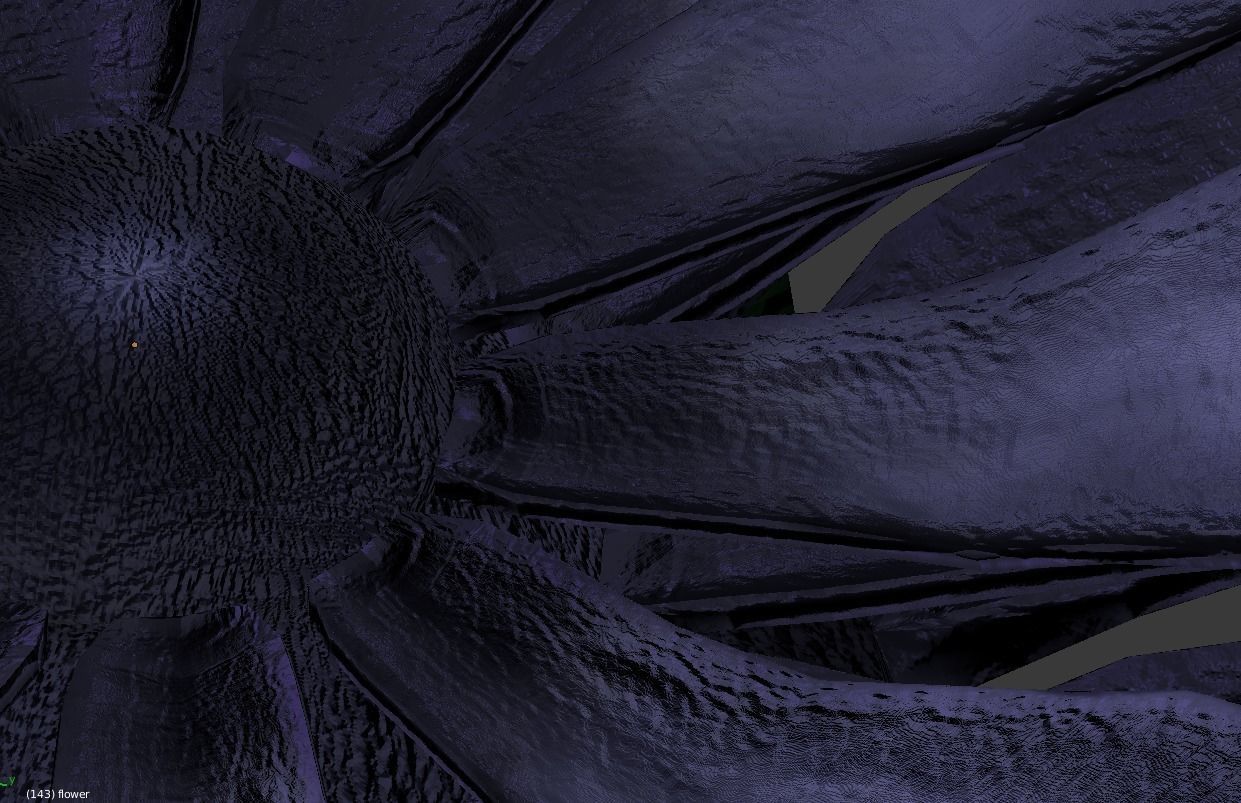 Purple flower 3D model_6