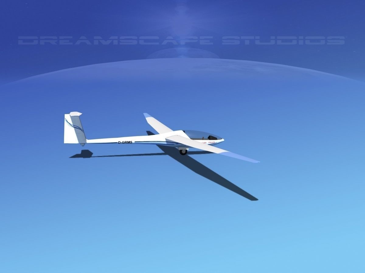 Glaser Dirks DG200 15Mtr Sailplane V05 3D model_3