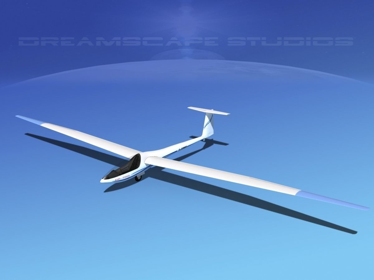 Glaser Dirks DG200 15Mtr Sailplane V05 3D model_11