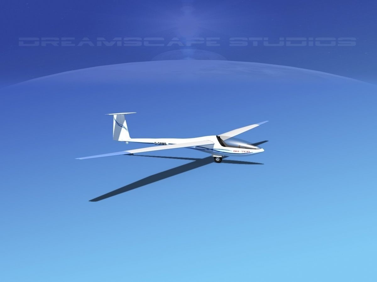 Glaser Dirks DG200 15Mtr Sailplane V05 3D model_5