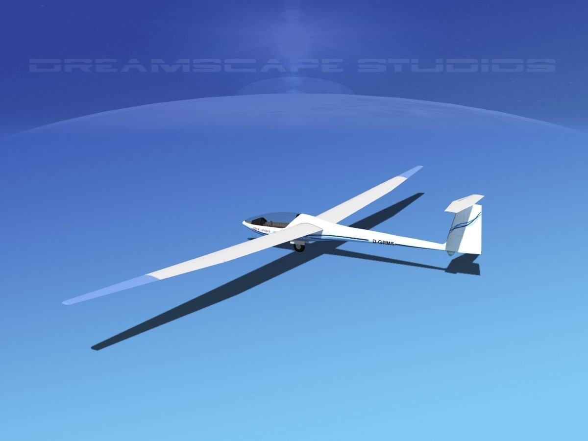 Glaser Dirks DG200 15Mtr Sailplane V05 3D model_6