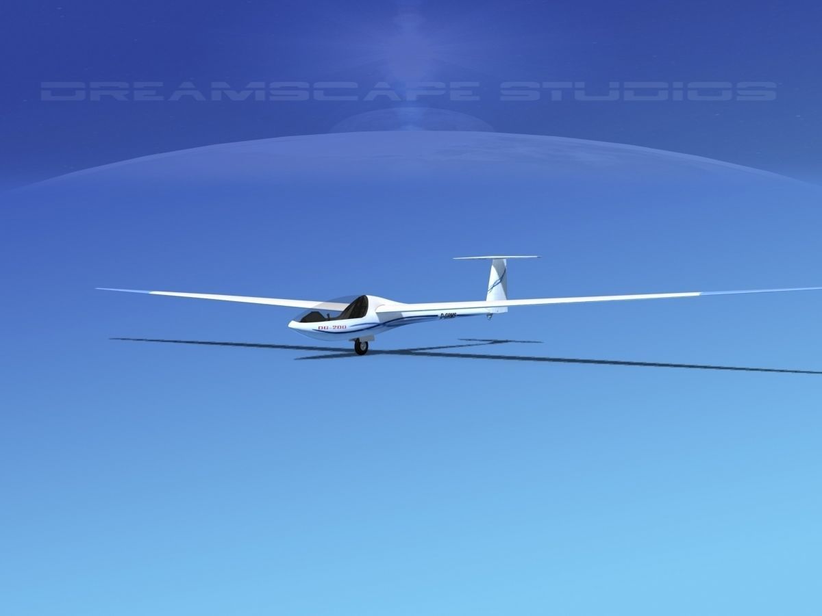 Glaser Dirks DG200 15Mtr Sailplane V05 3D model_4