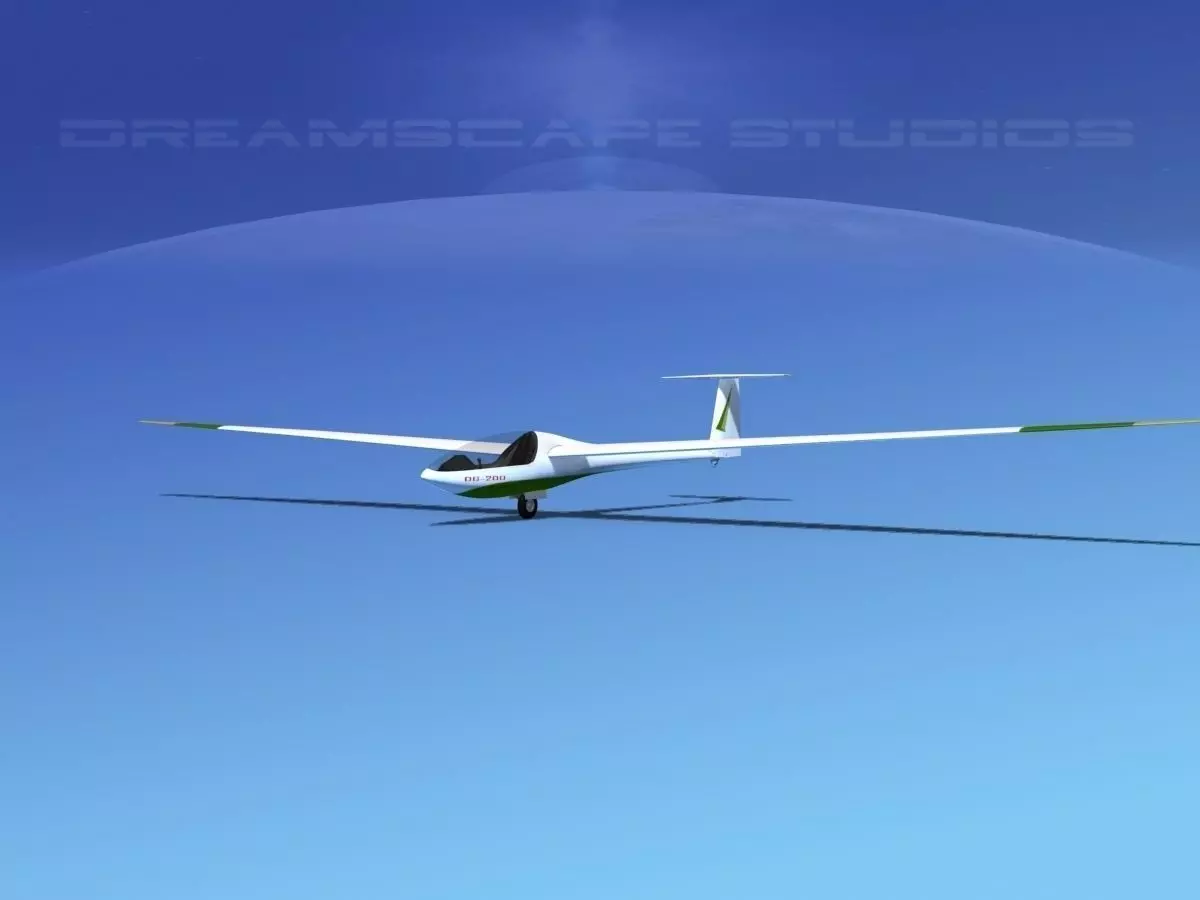 Glaser Dirks DG200 15Mtr Sailplane V06 3D model