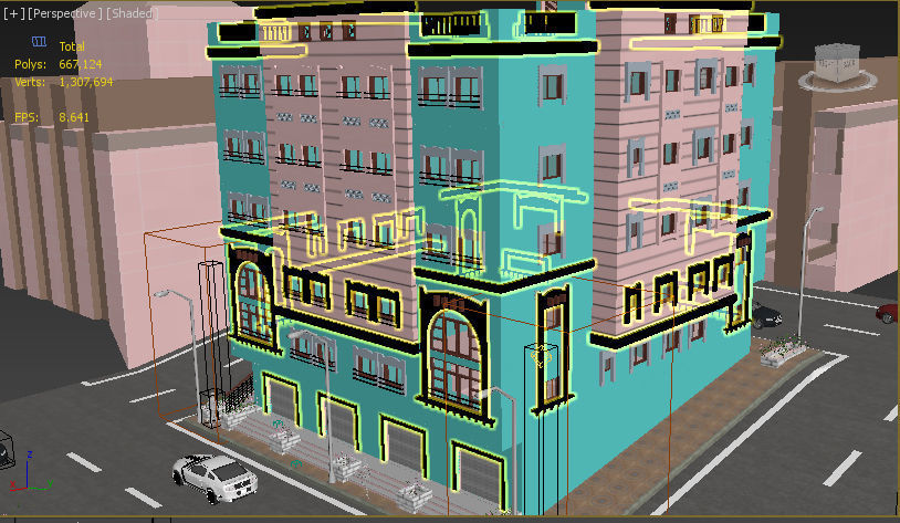 Residential Building 3D model_1