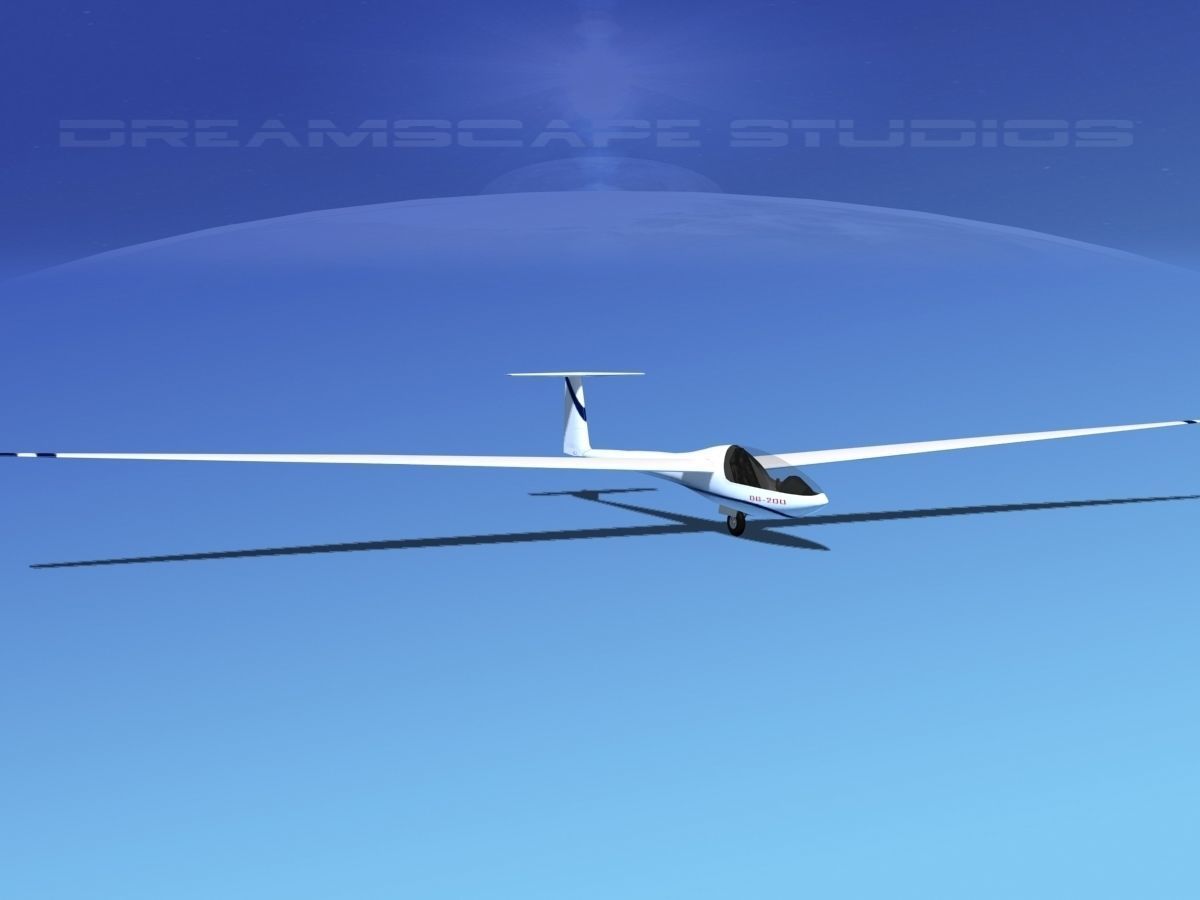 Glaser Dirks DG200 15Mtr Sailplane V08 3D model_1