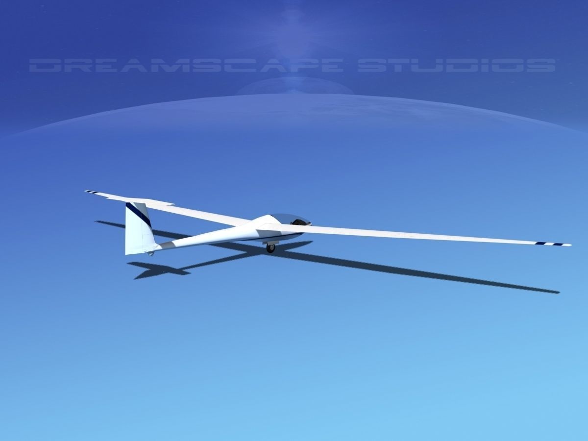Glaser Dirks DG200 15Mtr Sailplane V08 3D model_4