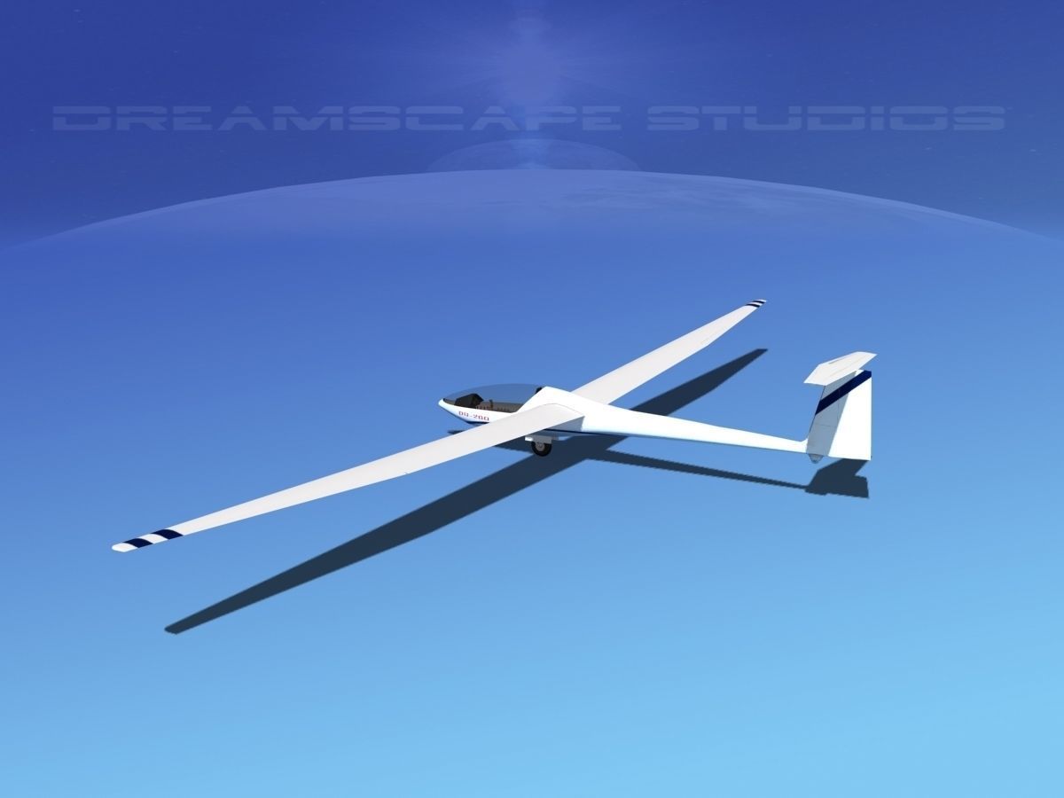 Glaser Dirks DG200 15Mtr Sailplane V08 3D model_7